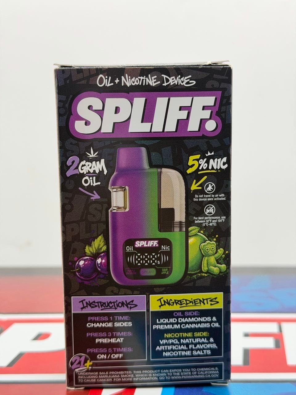 spliff 2g disposable + nicotine